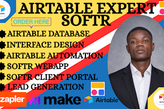 airtable database airtable automation crm softr webapp softr client portal