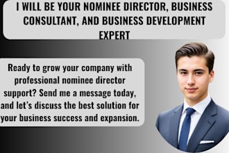 be your nominee director, business consultant, and business development expert