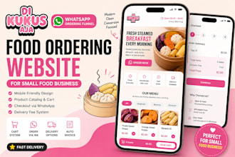 create a modern food ordering website