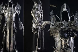 custom anime cosplay creation eva foam fabric costume armor props helmet sword