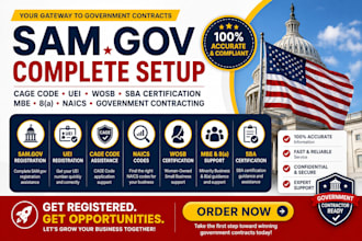 sam gov cage code uei wosb sba certification mbe 8a government contracting naics