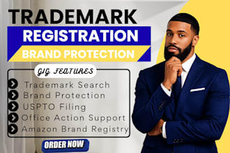 do trademark search, filing, brand registration, and uspto office action in USA