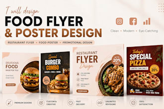 design food flyer restaurant flyer and poster design