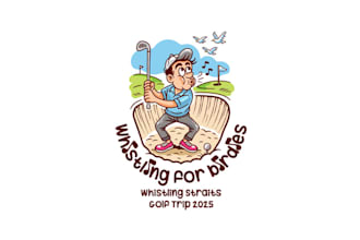 design significant fun logo for guys golf team trip