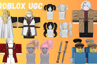 design custom roblox ugc accessories hair, hats, chains, shoulder pet, wearable