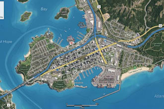 create custom travel map, event map, aerial map, business map and isometric map