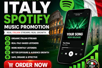do organic italy spotify music promotion, italian streams