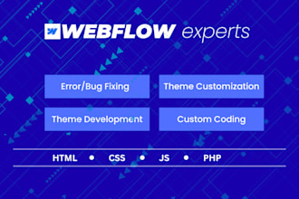 fix webflow bugs in your webflow website as webflow expert