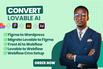 convert lovable ai to figma, xd, manus, frost to wordpress, figma to webflow