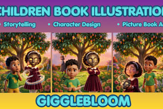 be children picture book illustrator for narrative led story with character art