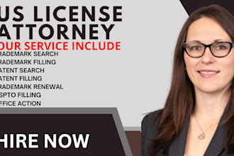 be your US licensed attorney trademark filing patent filing and search