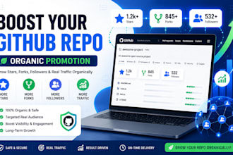 grow your github project with real followers, stars, and engagement