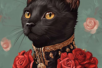 draw pet portrait from photo
