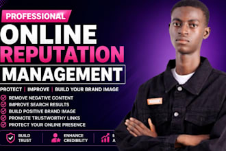 do online reputation management, reverse SEO  suppress negative link