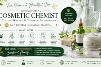 be chemist of cosmetics and skin care formulation