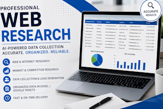 do internet research, web research and data collection
