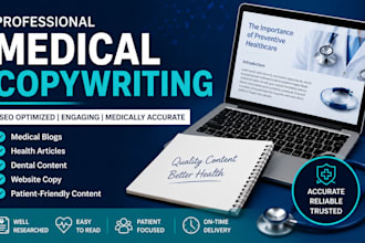do expert medical copywriting and healthcare content writing