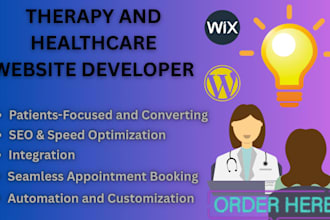 design an eye catchy therapy website, healthcare website and website design