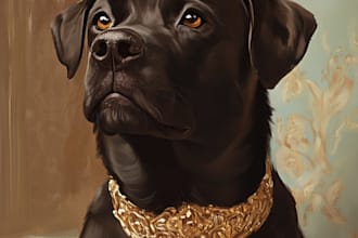custom pet portrait, dog portrait, cat portrait