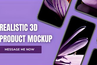 create realistic 3d product mockup, product rendering and packaging mockup