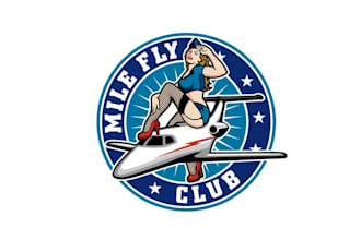 design best quality mile fly club mascot logo