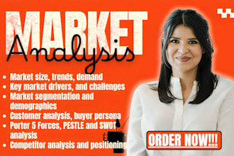 conduct market research, market analysis, swot analysis and competitor analysis