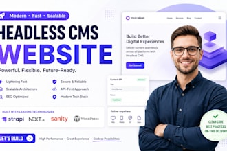 build headless cms website nextjs strapi sanity wordpress development reactjs