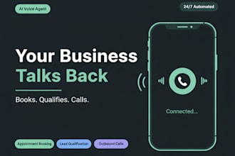 create an ai voice agent for appointment booking, lead qualification, outbound