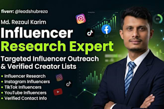 do instagram tiktok and youtube influencer research