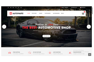 build automotive website auto part shopify store automotive store, parts website