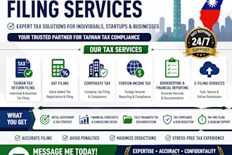 taiwan tax filing, vat corporate andcompliance solutions for individuals and bus