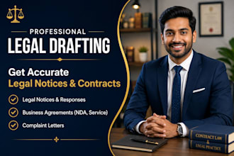 draft professional legal notices, complaint letters, and agreements