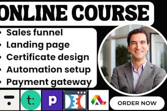 online course podia sales funnel rubuku landing page teachable thinkific course