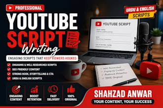 write SEO optimized youtube video scripts for your channel