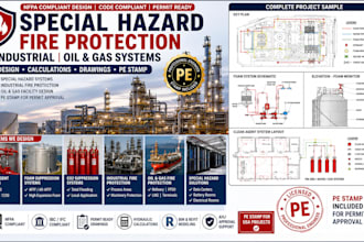 design special hazard fire protection industrial oil gas systems and pe stamp