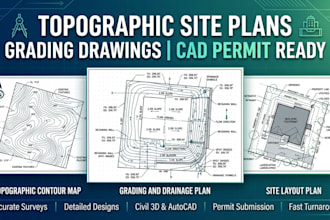 create topographic site plans and grading drawings