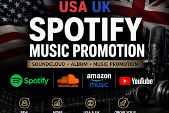 usa UK spotify music promotion soundcloud album music promotion
