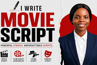write movie script, film script screenplay, crime and comedy script writing