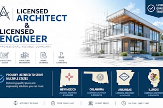 licensed architect, licensed engineer in new mexico oklahoma arkansas illinois