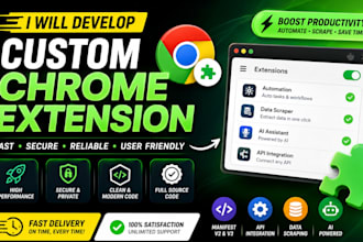 develop custom chrome extension, browser addon and automation tools, manifest v3