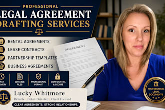 draft rental agreement, lease agreement, partnership agreement, lease contract