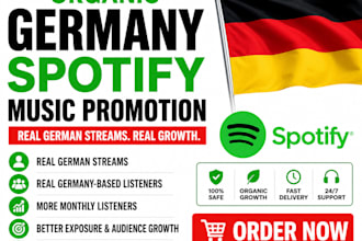 boost german streams, organic germany spotify promotion
