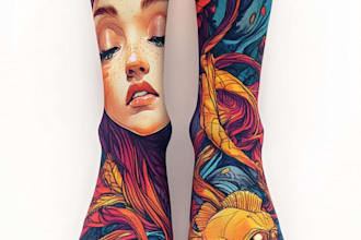 draw a socks design unique socks design