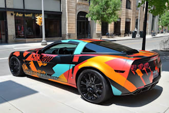 vehicle wrap, car wrap design