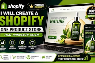 create a shopify one product store that converts sales