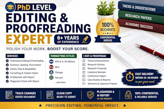 professionally edit, proofread and format your dissertation and thesis urgently