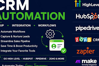 build gohighlevel hubspot and pipedrive CRM automation workflows