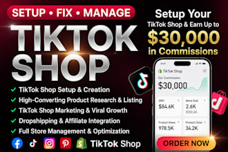 setup a profitable tiktok shop tik tok dropshipping