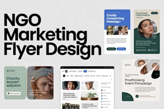 design professional ngo marketing flyer and nonprofit posters