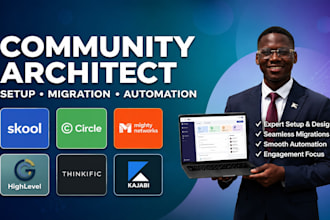 setup kajabi online course website skool circle so ghl online course community